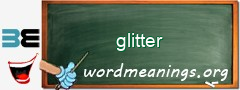 WordMeaning blackboard for glitter